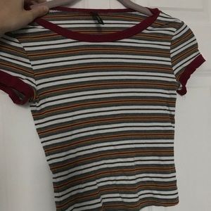 CUTE Striped Crop Top